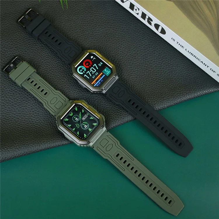 For Garmin Fenix 7 / 7 Pro / 6 / 5 Replacement Wrist Band 22mm Adjustable Silicone Watch Strap - Military Yellow