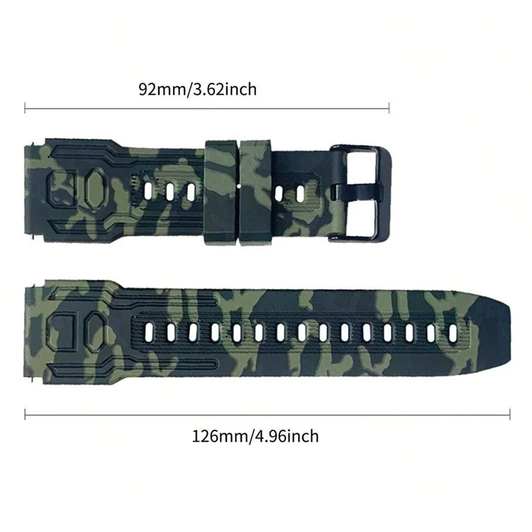 For Garmin Fenix 7 / 7 Pro / 6 / 5 Replacement Wrist Band 22mm Adjustable Silicone Watch Strap - Military Yellow