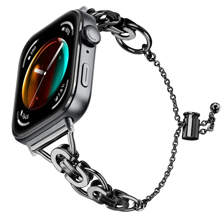 For Huawei Watch Fit 3 Replacement Smart Watch Strap Adjustable Alloy Bracelet - Black
