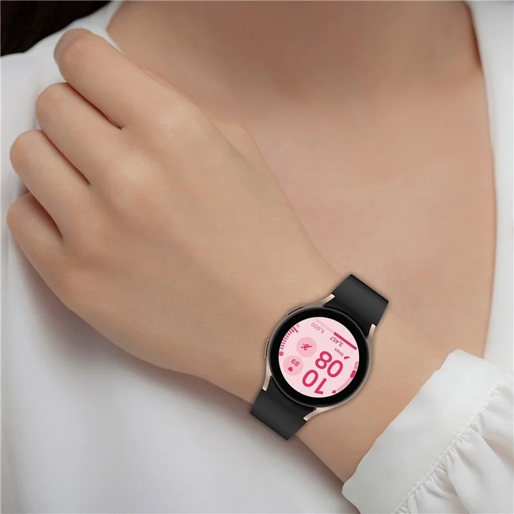 Watch Band for Samsung Galaxy Watch7 / Watch FE / Watch6 / Watch 5 / Watch4 Silicone Wrist Strap - Black
