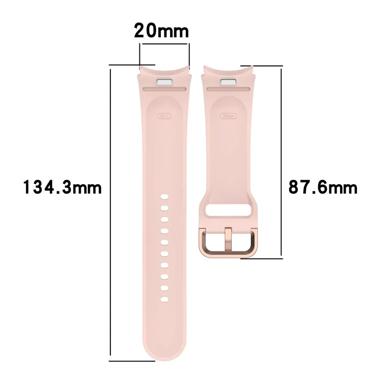 Watch Band for Samsung Galaxy Watch7 / Watch FE / Watch6 / Watch 5 / Watch4 Silicone Wrist Strap - Black