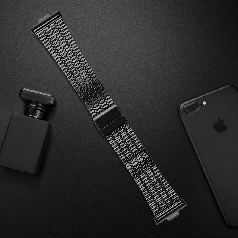 For Huawei Watch Fit 3 Band 316L Stainless Steel Replacement Strap, Black