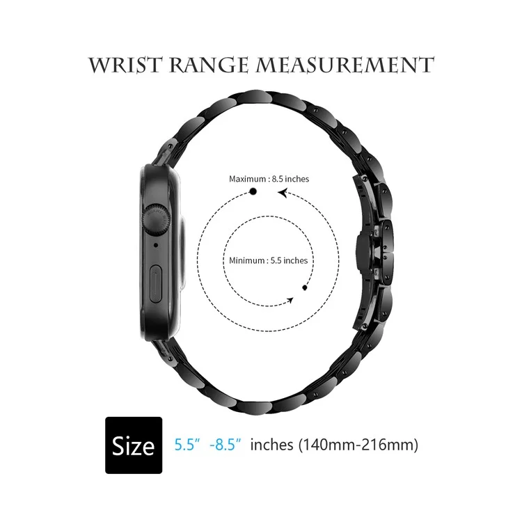 Für Huawei Watch Fit 3 Band 316L Edelstahl-Metallgewebe-Armband, Schwarz