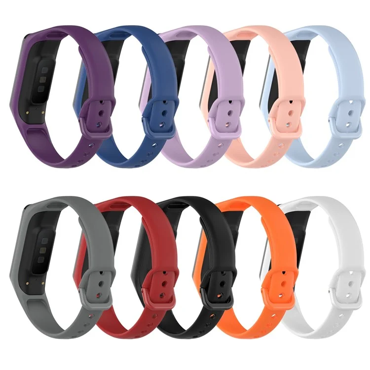 Smart Watch Band Silicon Handgelenksgurt Ersatz Für Samsung Galaxy Fit2 SM-R220 - Schwarz