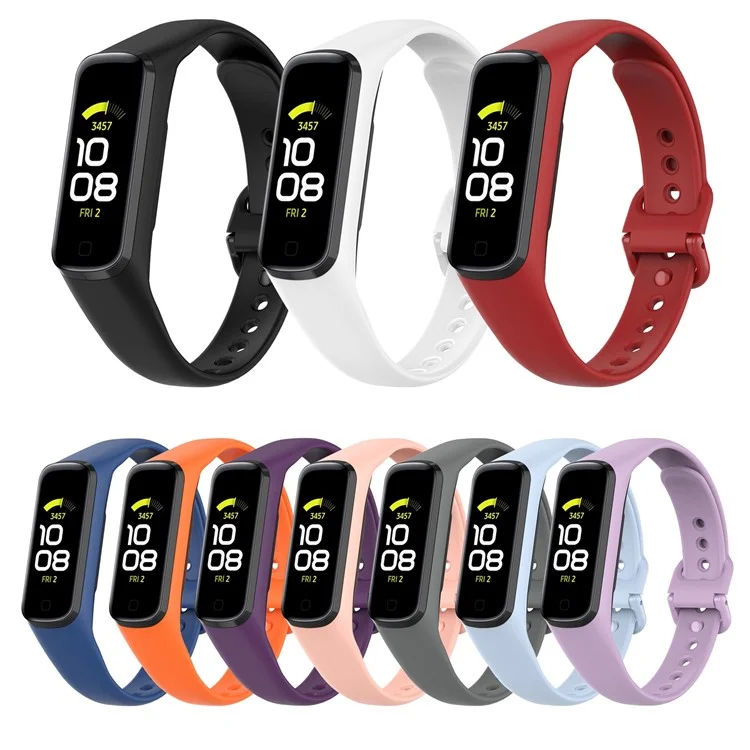 Силиконовый сменный ремешок для смарт-часов для Samsung Galaxy Fit2 SM-R220 - черный