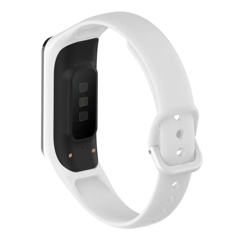 Smart Watch Band Silicone Wrist Strap Replacement for Samsung Galaxy Fit2 SM-R220 - White