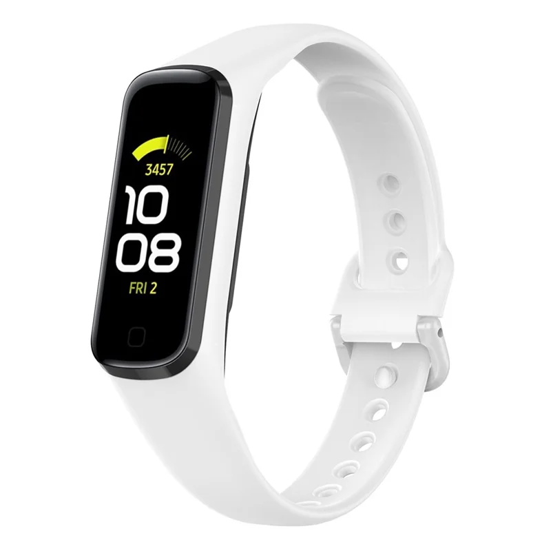 Smart Watch Band Silicone Wrist Strap Replacement for Samsung Galaxy Fit2 SM-R220 - White