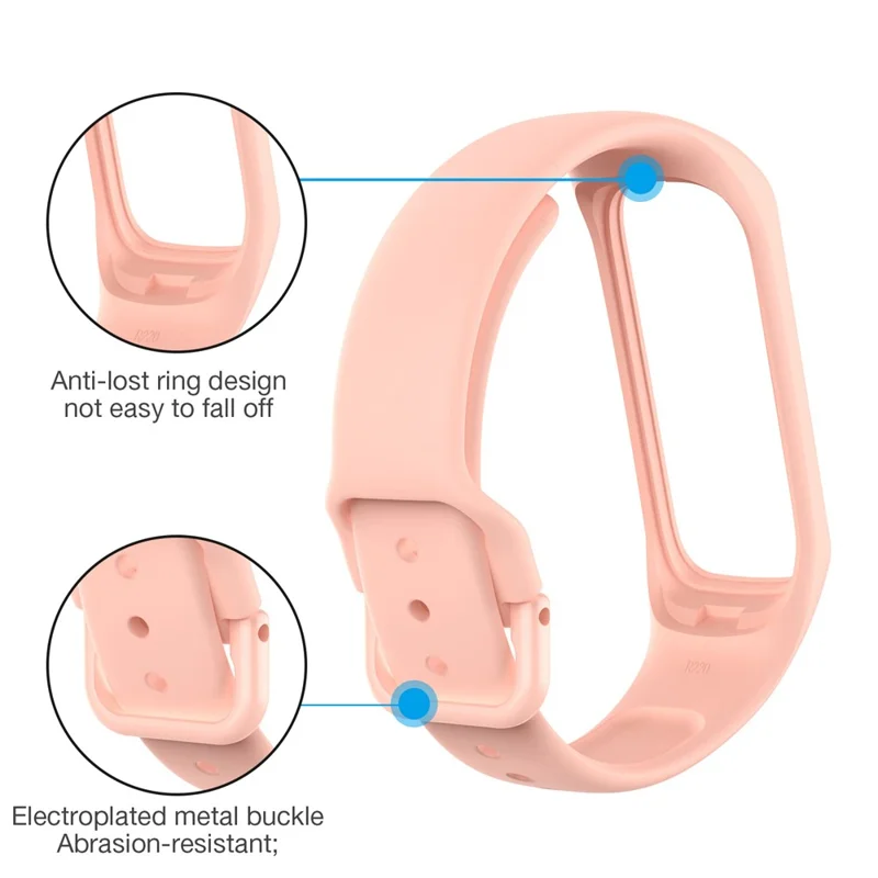 Smart Watch Band Silicone Wrist Strap Replacement for Samsung Galaxy Fit2 SM-R220 - Light Pink