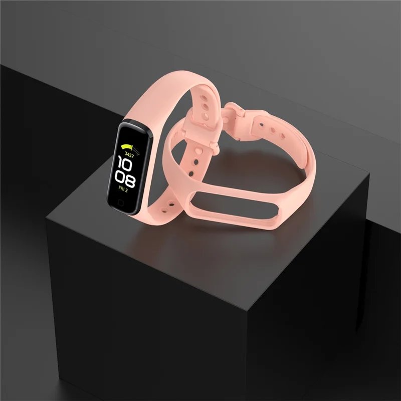 Smart Watch Band Silicone Wrist Strap Replacement for Samsung Galaxy Fit2 SM-R220 - Light Pink