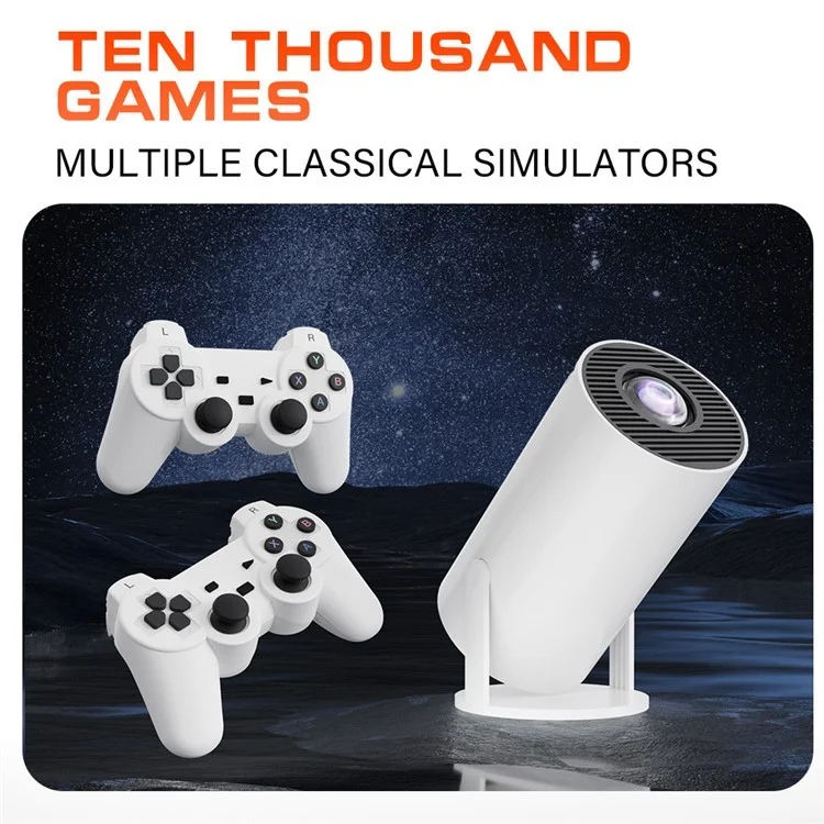 M300 MAX RK3326 2 Game Consoles Android 11 Portable 3D Game Projector 4K Smart Home Theater - US Plug