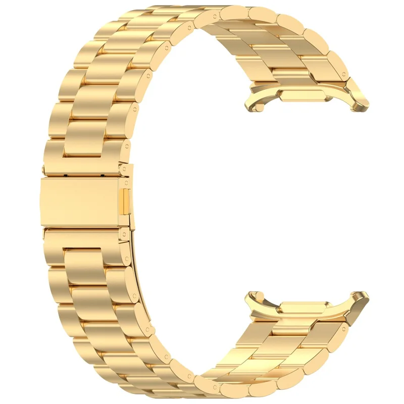 Pour Samsung Galaxy Watch Ultra 47mm Metal Watch Band Three-Beads Steel Wrist Strap - Or