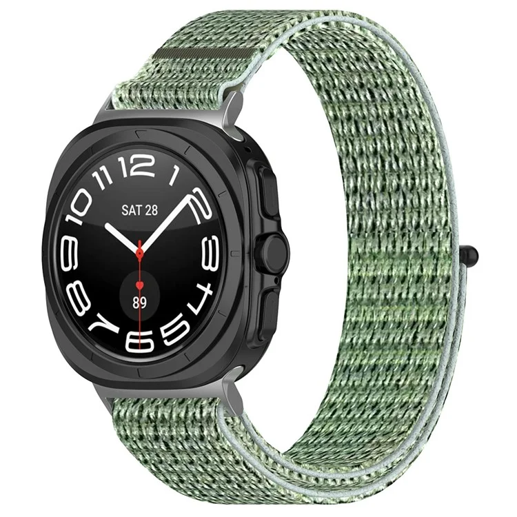 Pour Samsung Galaxy Watch Ultra 47mm Bracelet de montre en nylon réglable - Vert mer