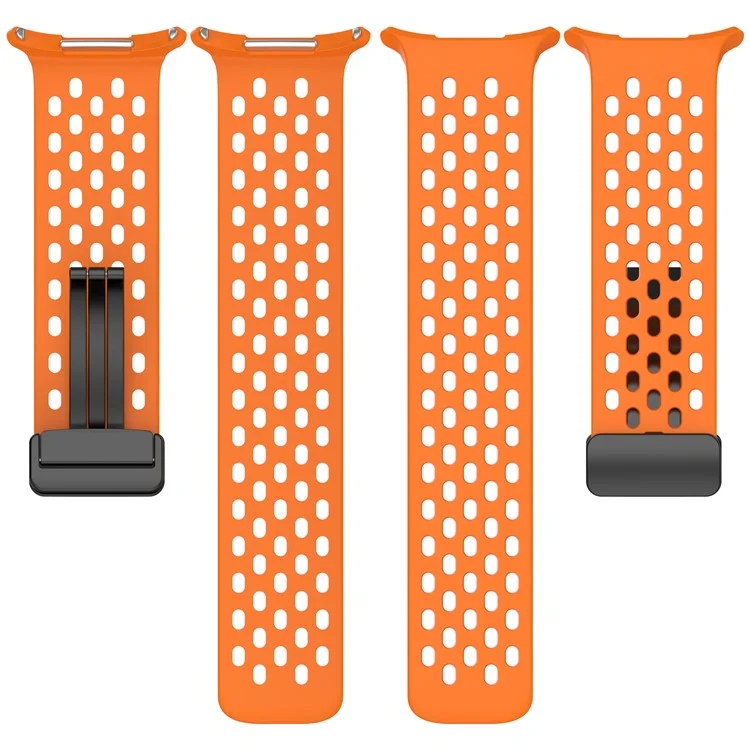 Per Samsung Galaxy Watch Ultra 47mm Cinturino in Silicone di Ricambio Strap con Fibbia Pieghevole Magnetica - Arancione