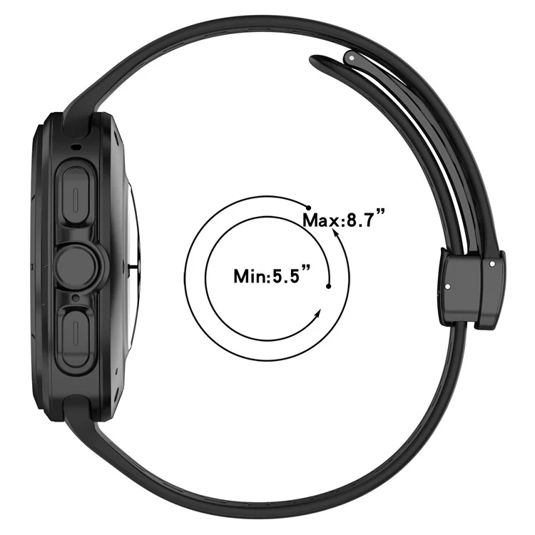 Per Samsung Galaxy Watch Ultra 47mm Cinturino in Silicone di Ricambio Strap con Fibbia Pieghevole Magnetica - Arancione