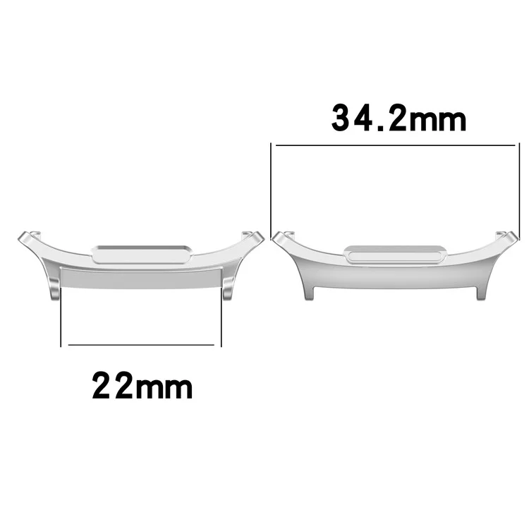 1 Pair for Samsung Galaxy Watch Ultra 47mm Watch Band Connector Stainless Steel 22mm Strap Adapter - Silver
