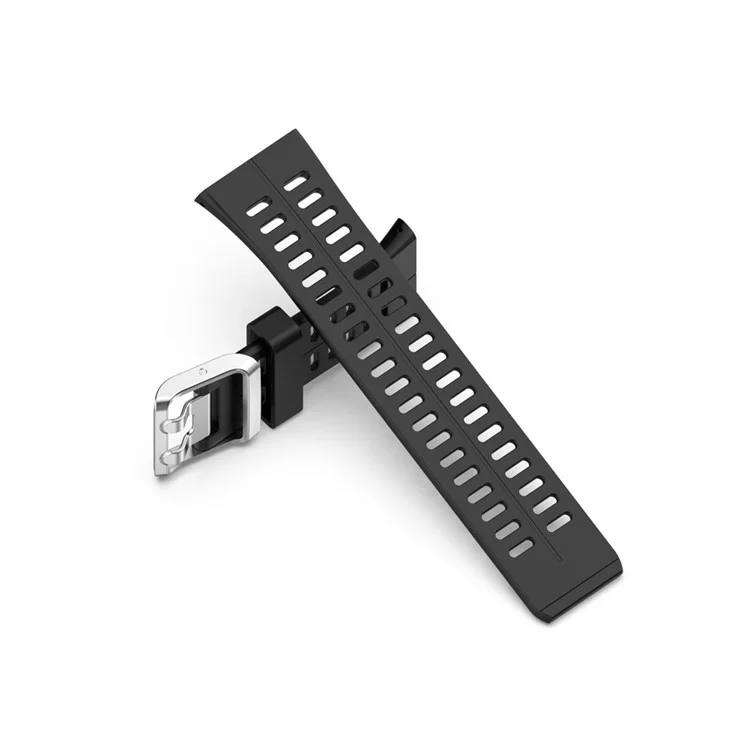 Watch Band Bi-color Silicone Wrist Band for POLAR V800 - Black/White