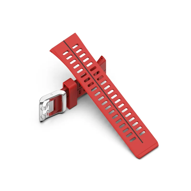 Watch Band Bi-color Silicone Wrist Band for POLAR V800 - Red/Black