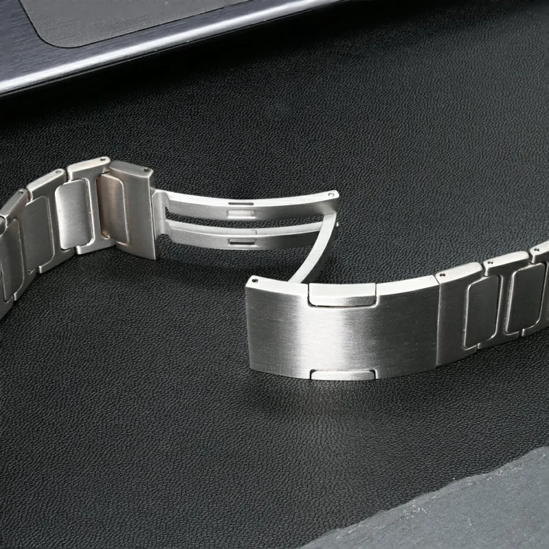 For Samsung Galaxy Watch Ultra 47mm Replacement Watch Band Folding Buckle Titanium Alloy Strap - Silver