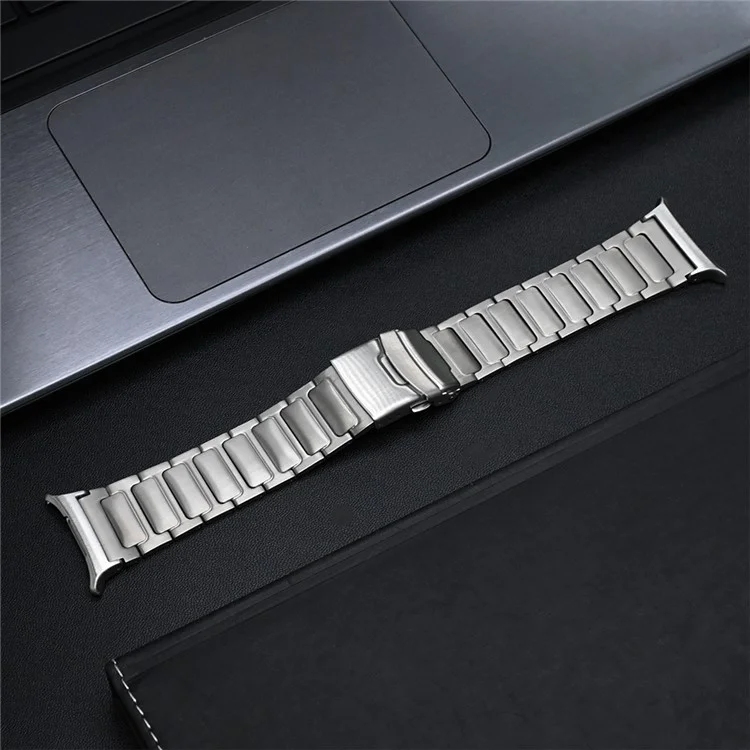 Per Samsung Galaxy Watch Ultra 47mm Safety Buckle Titanium Alloy Strap Replacement Watch Band - Argento