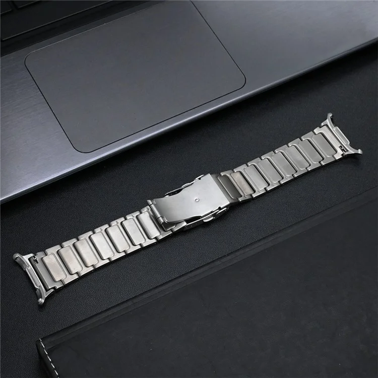 Per Samsung Galaxy Watch Ultra 47mm Safety Buckle Titanium Alloy Strap Replacement Watch Band - Argento