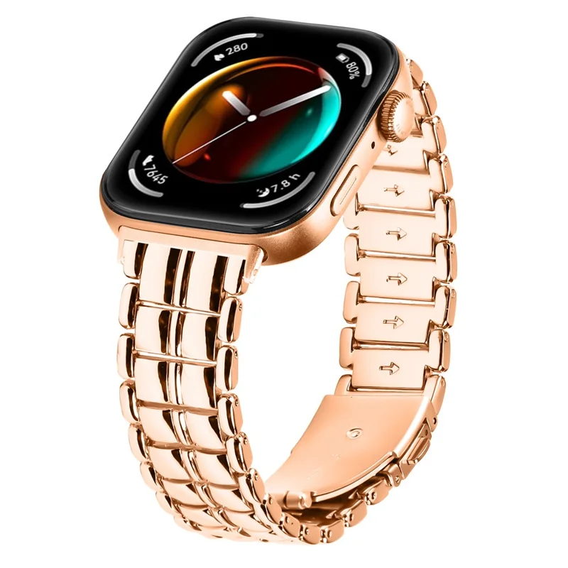 For Huawei Watch Fit 3 Metal Wrist Band Replacement Smart Watch Strap - Rose Gold