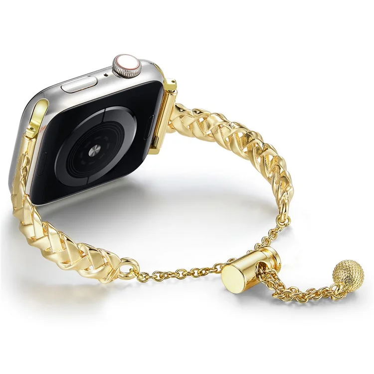 Für Apple Watch 10 46mm / Ultra 2 / Ultra 49mm / 9 8 7 45mm / SE (2023) SE (2022) SE 6 5 4 44mm / 3 2 1 42mm Kupferarmband X-Form Design Armband - Gold