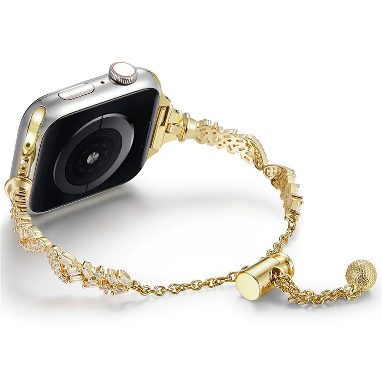 Para Apple Watch 10 46mm / Ultra 2 / Ultra 49mm / 9 8 7 45mm / SE (2023) SE (2022) SE 6 5 4 44mm / 3 2 1 42mm Diseño de Alas de Ángel Correa de Reloj de Cobre - Oro