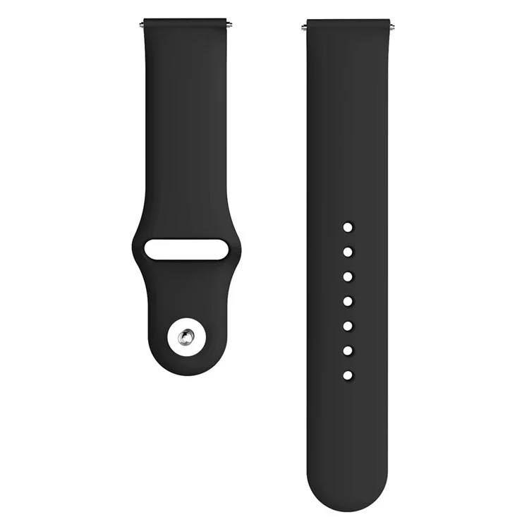 Universal Silicone Watch Strap for Samsung Galaxy Watch Active / Galaxy Watch 42mm / Samsung Gear S2 / Gear Sport / Garmin Vivoactive 3 / Garmin Vivoactive 3 Music - Black