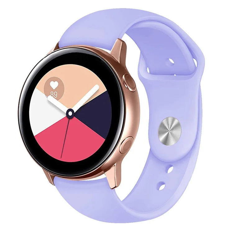 Cinturino Universale in Silicone per Samsung Galaxy Watch Active / Galaxy Watch 42mm / Samsung Gear S2 / Gear Sport / Garmin Vivoactive 3 / Garmin Vivoactive 3 Music - Viola Chiaro