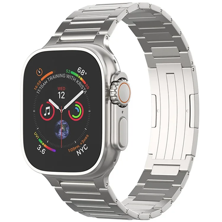 Pour Apple Watch Series 10 42mm / 9 8 7 41mm / SE (2023) SE (2022) SE 6 5 4 40mm / 3 2 1 38mm Bracelet Bande de Remplacement en Alliage de Titane - Titane
