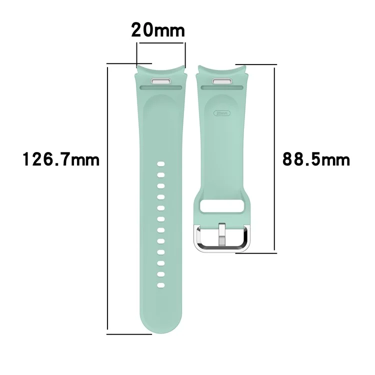 Per Samsung Galaxy Watch7 / Watch6 / Watch FE 40mm / Watch 5 / Watch4 Cinturino per orologio in silicone - Verde