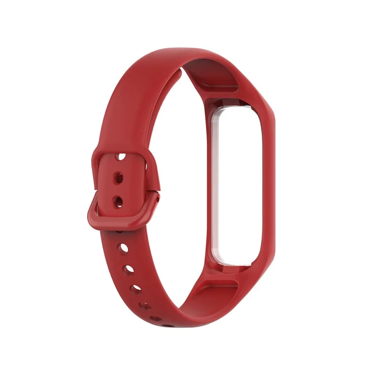 Integrierter Rahmenkoffer Silikon Uhrengurt Für Samsung Galaxy Fit 2 SM-R220 - Rot