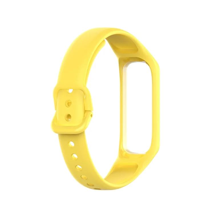 Correa de Reloj de Silicona de Estuche Integrado Para Samsung Galaxy Fit 2 SM-R220 - Amarillo