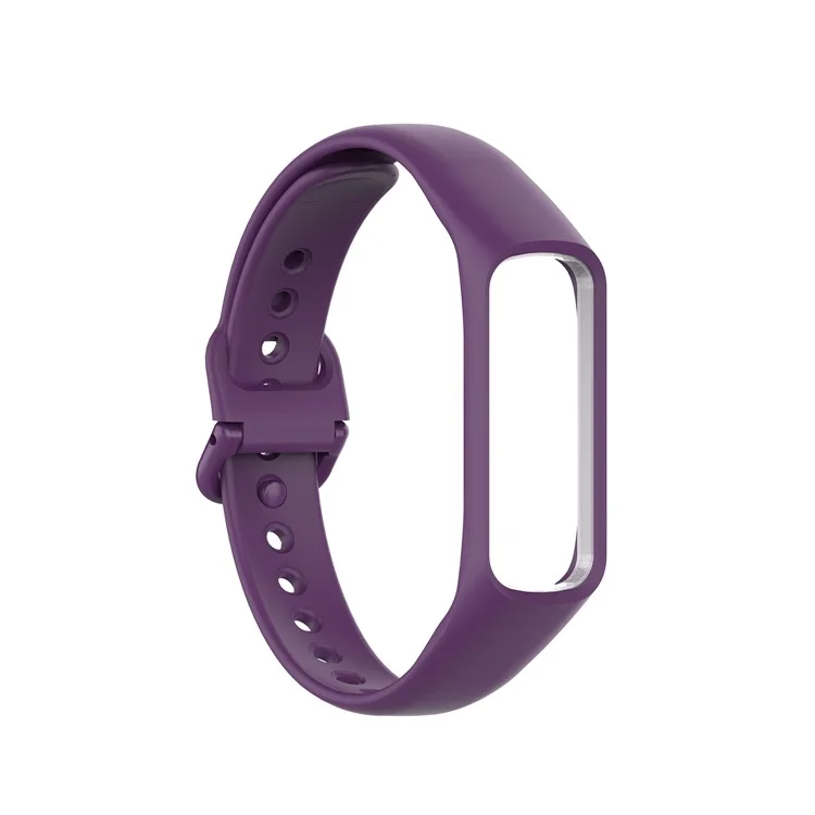 Integrierter Rahmenkoffer Silikon Uhrengurt Für Samsung Galaxy Fit 2 SM-R220 - Violett