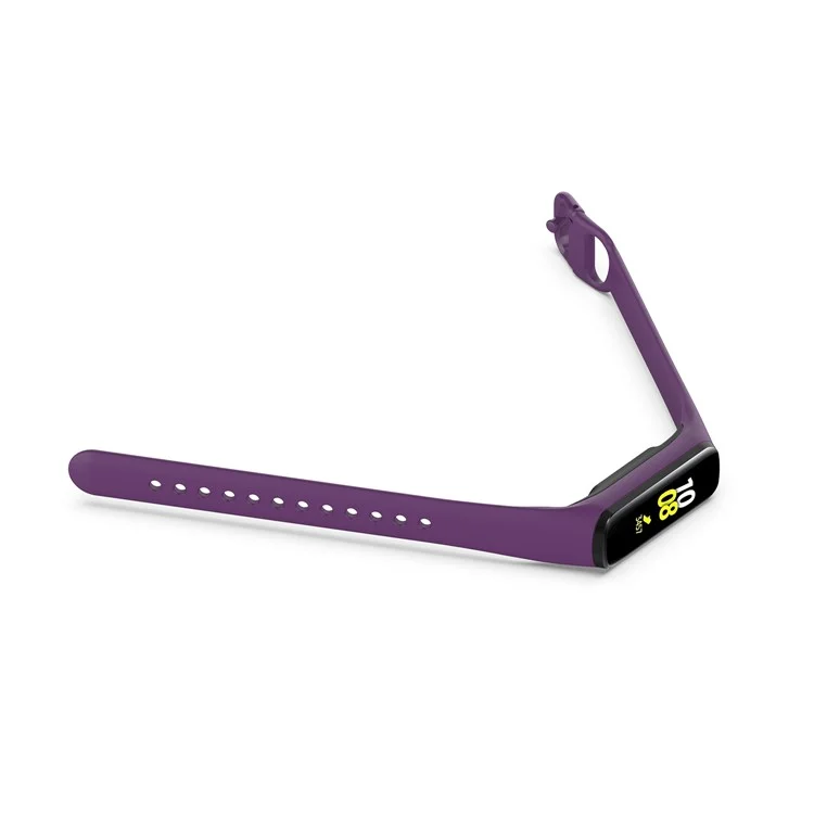 Étui de cadre intégré Bracelet de montre en silicone pour Samsung Galaxy Fit 2 SM-R220 - Violet