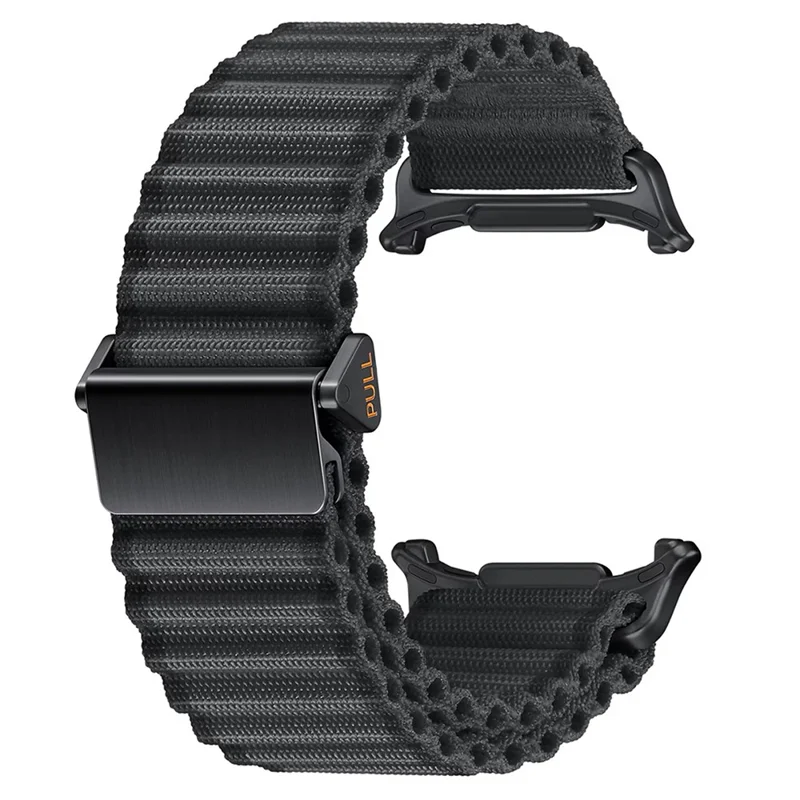Para Samsung Galaxy Watch Ultra 47mm Nylon Watch Band Reemplazo Correa de Reloj - Negro