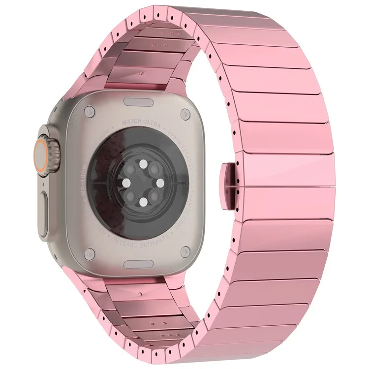 Per Apple Watch 10 46mm / Ultra 2 / Ultra 49mm / 9 8 7 45mm / SE (2023) SE (2022) SE 6 5 4 44mm / 3 2 1 42mm Zinc Alloy Men Watch Strap - Rosa