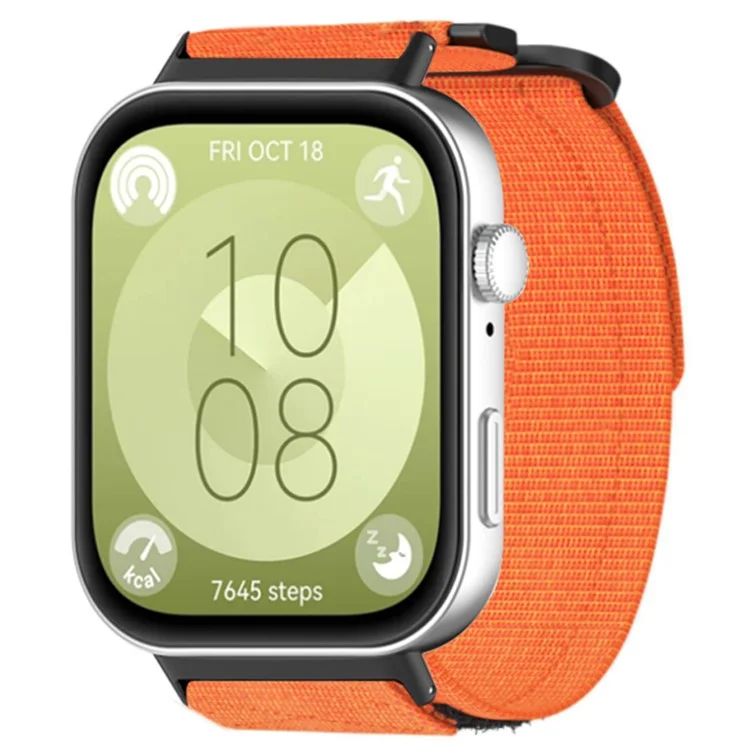 Для ремешка часов Huawei Watch Fit 3 Sports Wrist Strap Magic Tape Nylon Watch Band - Оранжевый