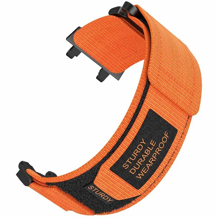 Para Huami Amazfit T-Rex 2 Pulseira de Substituição Outdoor Magic Tape Nylon Watch Band - Laranja