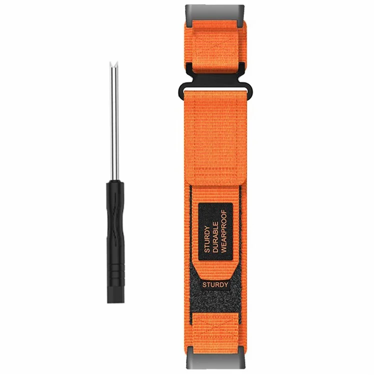Para Huawei Watch D Outdoor Climbing Watch Strap Magic Tape Breathable Nylon Band - Orange