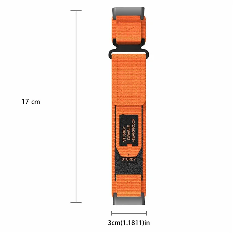 Para Huawei Watch D Outdoor Climbing Watch Strap Magic Tape Breathable Nylon Band - Orange