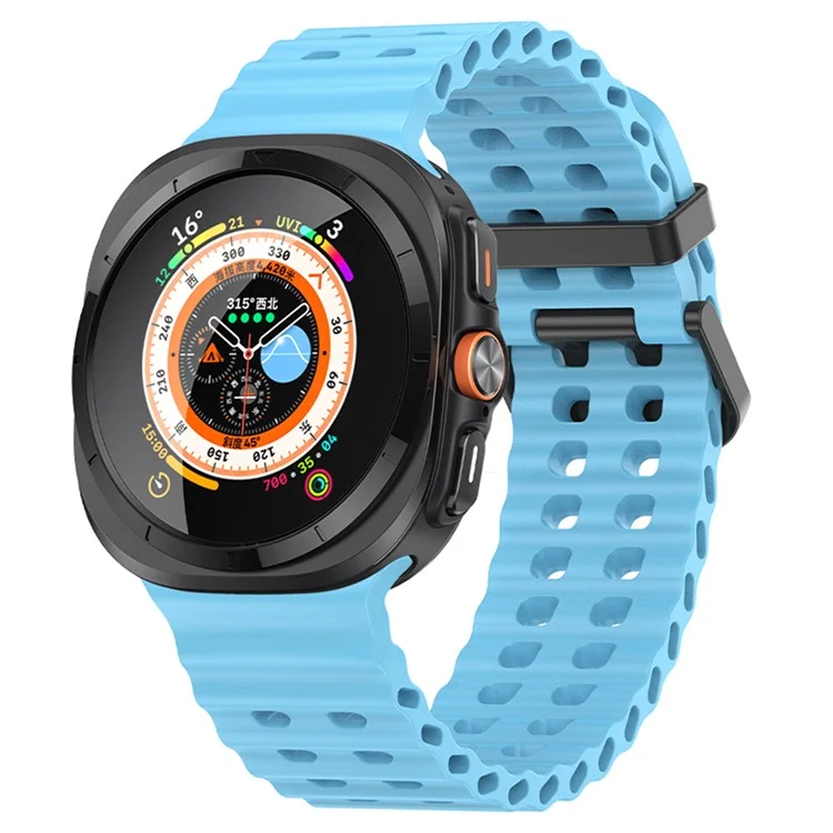 KALEBOL Per Samsung Galaxy Watch Ultra 47mm Cinturino Orologio Sostitutivo in Silicone - Blu Cielo