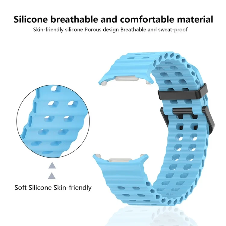 KALEBOL For Samsung Galaxy Watch Ultra 47mm Wrist Band Replacement Silicone Watch Strap - Baby Blue