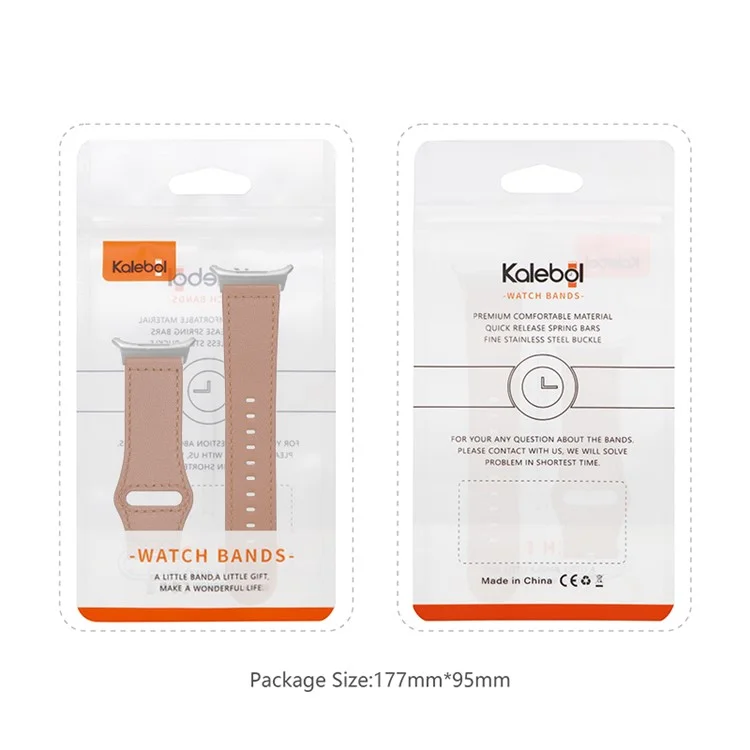 KALEBOL Per Samsung Galaxy Watch Ultra 47mm Cinturino Orologio In Vera Pelle Di Mucca - Marrone