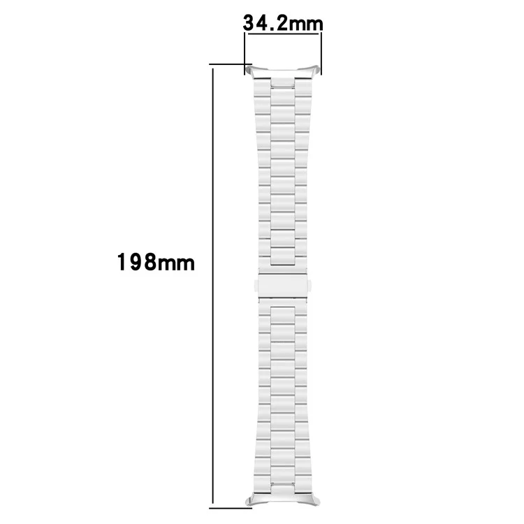 KALEBOL For Samsung Galaxy Watch Ultra 47mm Metal Watch Band Three-Beads Steel Wrist Strap - Black