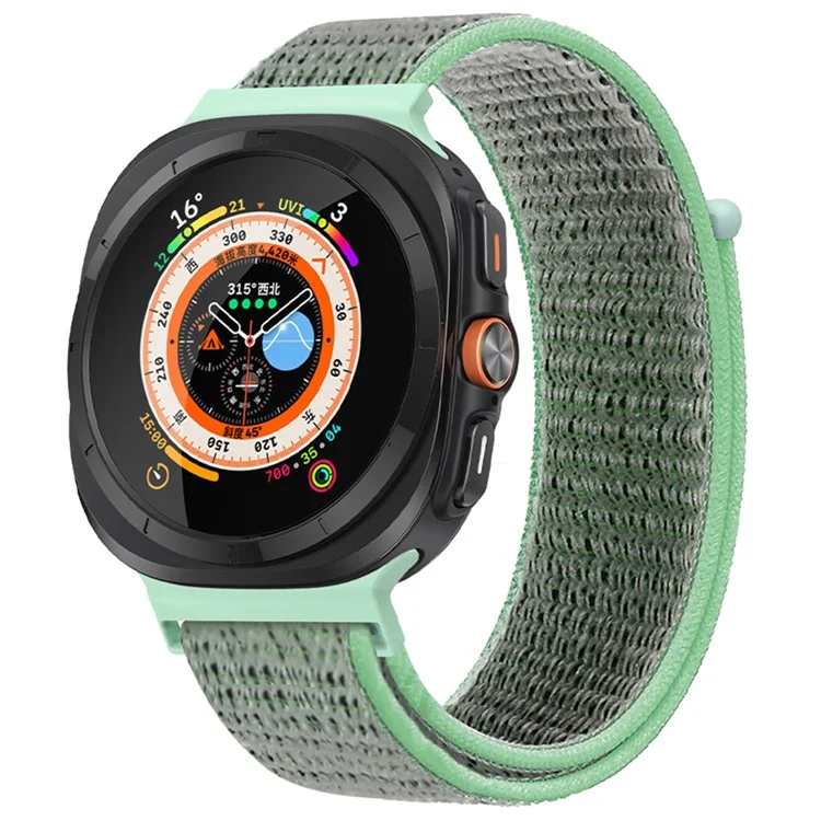 KALEBOL For Samsung Galaxy Watch Ultra 47mm Adjustable Braided Nylon Band Replacement Wrist  Strap - Aquamarine