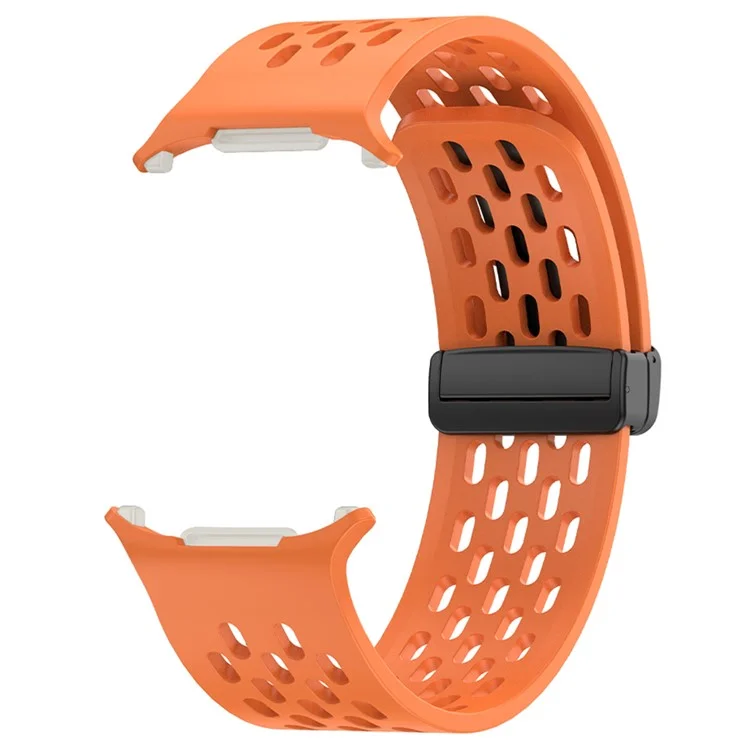 KALEBOL Per Samsung Galaxy Watch Ultra 47mm Cinturino in Silicone Magnetico Sostitutivo - Arancione