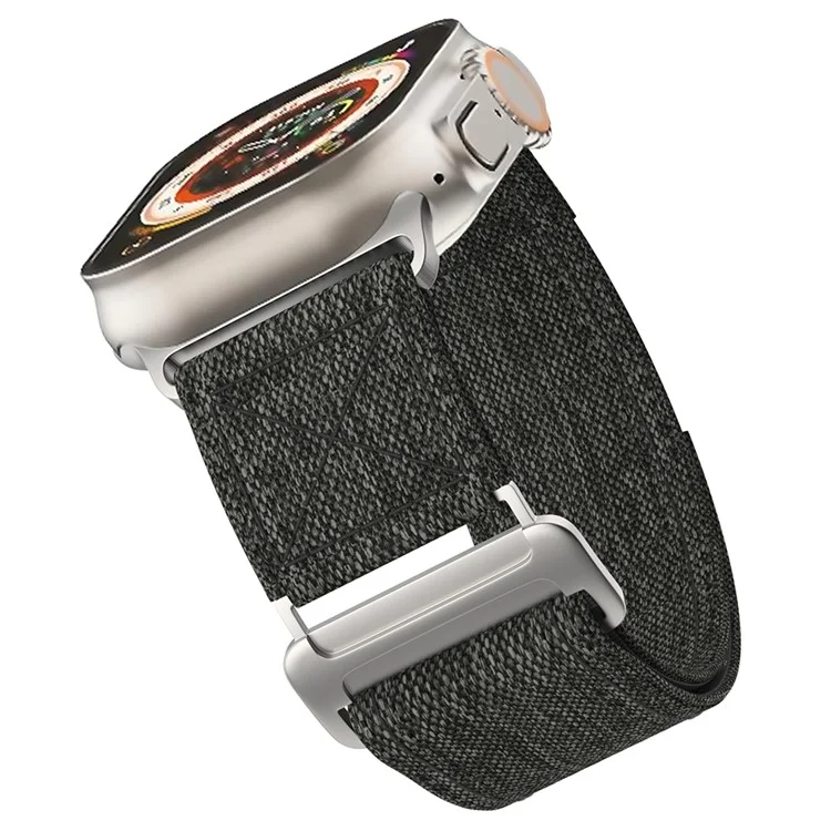 KALEBOL Para Apple Watch 10 46mm / Ultra 2 / Ultra 49mm / 9 8 7 45mm / SE (2023) SE (2022) SE 6 5 4 44mm / 3 2 1 42mm Correa de Reloj Nylon Loop - Negro