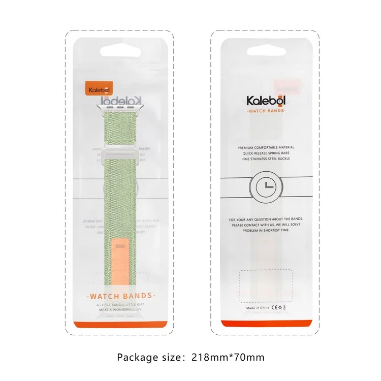 KALEBOL Para Apple Watch 10 46mm / Ultra 2 / Ultra 49mm / 9 8 7 45mm / SE (2023) SE (2022) SE 6 5 4 44mm / 3 2 1 42mm Correa de Reloj Nylon Loop - Negro