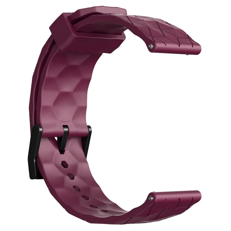KALEBOL For Huawei Watch GT 3 42mm / GT 3 Pro 43mm Watch Strap 20mm Silicone Band Football Pattern - Wine Red